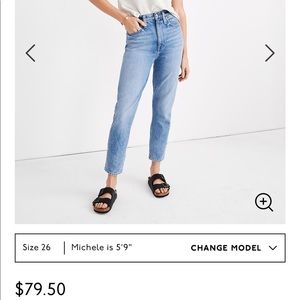 Brand New Madewell The Mom Jean